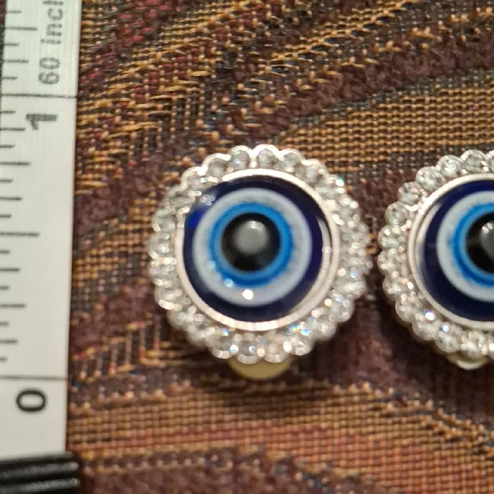 Elegant Blue and Silver Stud Earrings